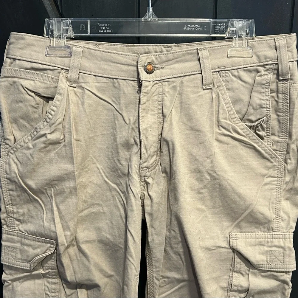 Carhartt Women’s Cropped Cargo Pants Ripstop Khaki Workwear Casual, Sz 6